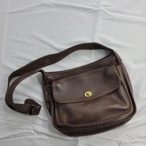 Vintage COACH TAFT Large Legacy Brown Leather Handbag